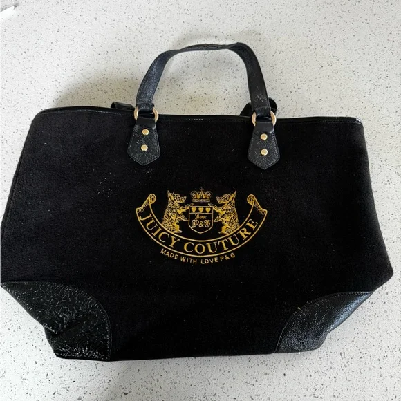 3 HR SALE 🚨 2002 XL Juicy Couture Black Scottie Tote - Picture 10 of 12